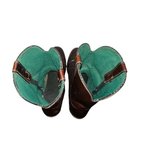 Vintage Northlake Mid Calf Pull On Brown Western Mens Boots Size 9 Oil Resistant - Picture 6 of 10